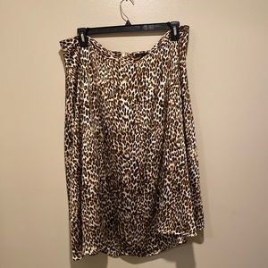Leopard Mid Length Skirt